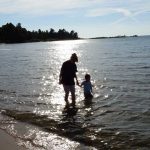 Exploring the Lake Michigan beach near Cross Village