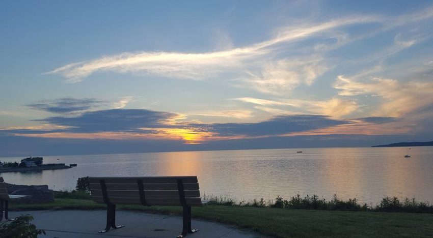 Sunset view from East Park, Petoskey, MI. Photo Credit: Tori Hankins