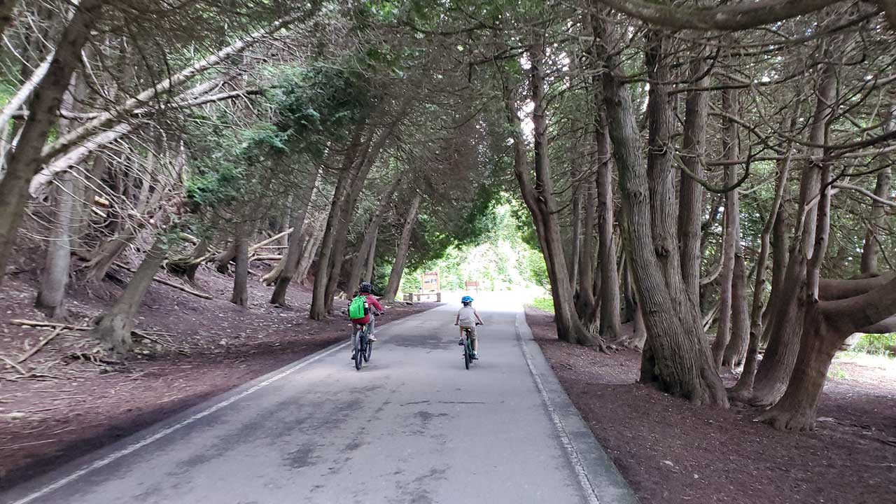 biking around Mackinac Island