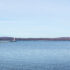 boat and breawater in Little Traverse Bay